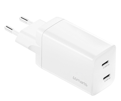 Ładowarka i akumulator 4smarts Wall Charger PDPlug Dual 45W GaN 2C white 540400